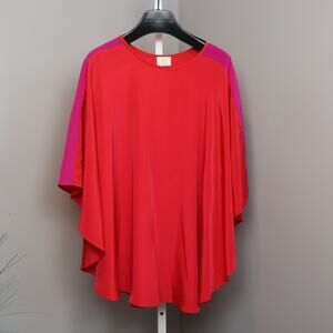 Heidi Houston Red Pink Caftan Tunic‎ One Size USA
